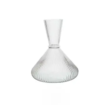 2000ml Wholesale Factory Transparent Wine Glass Decanter  Vintage Embossed Wine Decanter