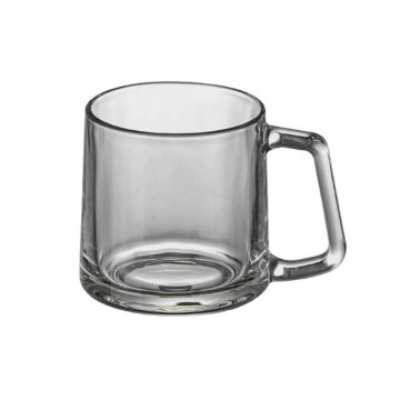 350ml Wholesale Clear Glass Manufacture Glass Water Coffee Mug Glass Beer Mug Hot Sell Lead Free Sublimation Glass With Handle