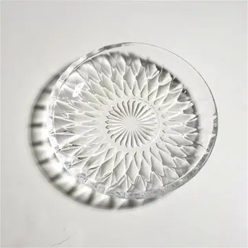 Diameter:151mm Food Safe clear Crystal Glass Plates Round Glass Dinner Dish