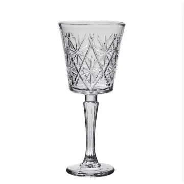 280ml Wholesale Embossed Vintage Classic Champagne Glasses Goblets Wine Glasses Clear Crystal Win...