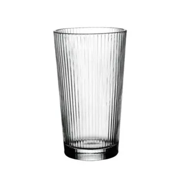 400ml Wholesale Vertical Striped Glass Drinkware Clear Juice Glasses Tumbler Glassware Milk Tea Cup Drinking Glass