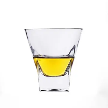 265ML Wholesale Clear Whiskey Glass Rocks Glasses Shot Glasses Spot Thickened Shaped Wine Glass W...