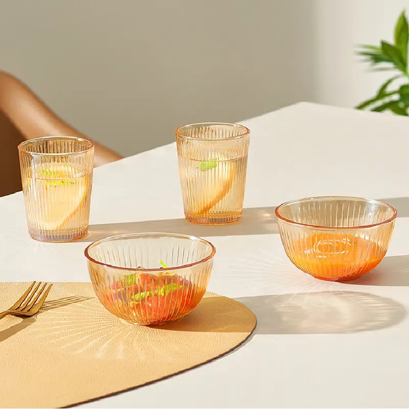 Heat-resistant Glass Kitchen tableware Glasses Set (4pcs in one set)
