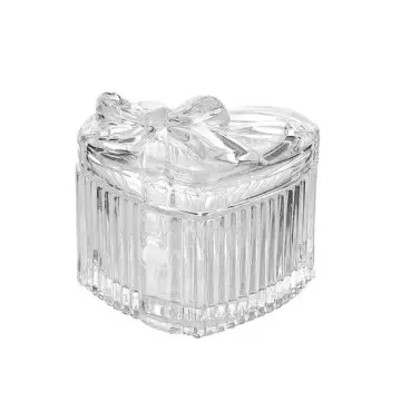 313g Wholesales Candy Jar Modern Household Storage Candy Box with Lid Sugar Jar Nuts Wedding Clear Glass Storage Bottle