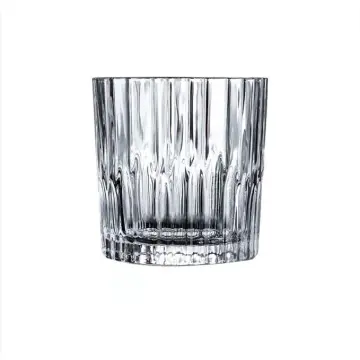 304ML Wholesale Vintage Embossed Coffee Glass Cup Whiskey Glass Rocks Glasses Shot Glasses Thicke...