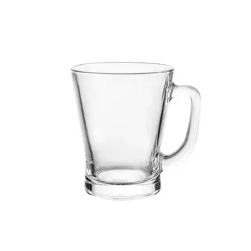 235ML Wholesale Factory Dimple Glass Beer Mug clear Beer Drinking Glass Cup with Handle Beer Glas...