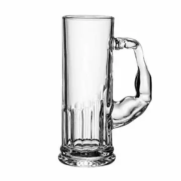 600ml Wholesale Hot Sale Beer Tankard Large Capacity Frosted Beer Glass Mug Unique Shaped Glass C...