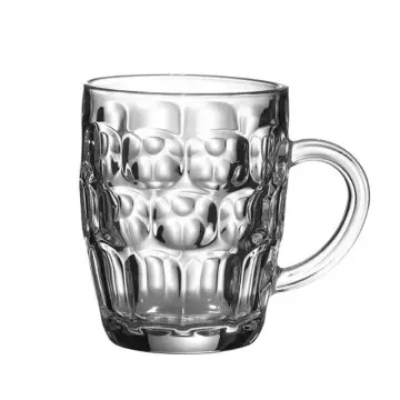 560ML Wholesale One Pint Dimpled Beer Glass Mug Clear Heat-resistant Tea Milk Heavy British Pub T...