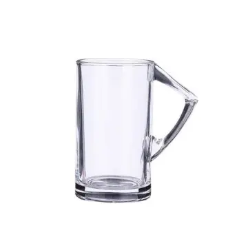 430ML Wholesale Factory Dimple Glass Beer Mug Clear Beer Drinking Glass Cup with Handle Promote C...